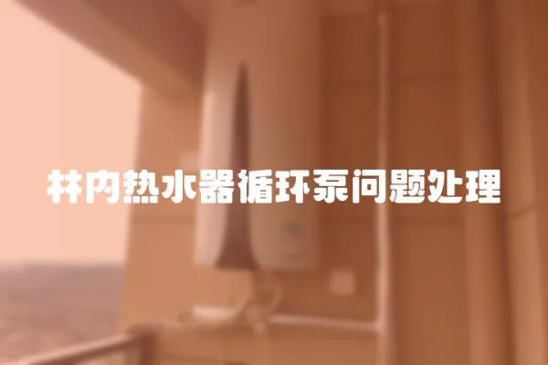 林內熱水器循環泵問題處理