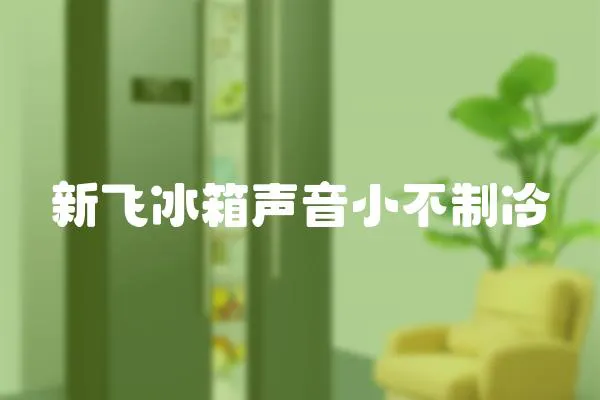 新飛冰箱聲音小不制冷