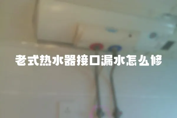 老式熱水器接口漏水怎么修