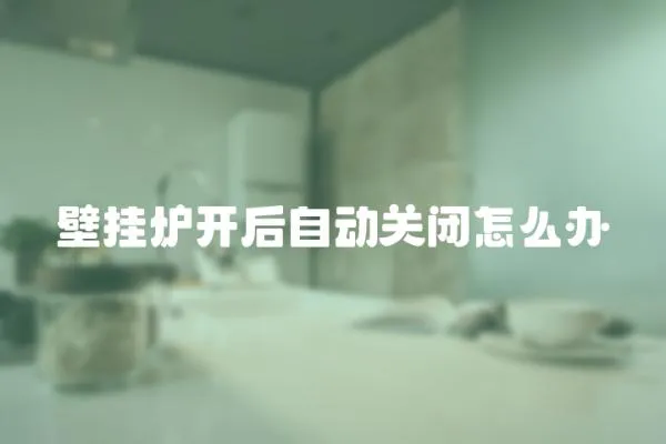 壁掛爐開后自動關閉怎么辦