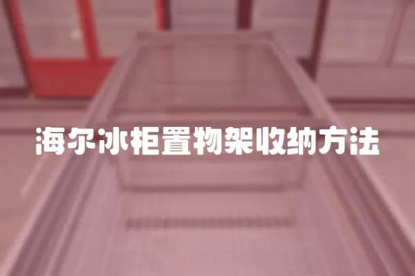 海爾冰柜置物架收納方法