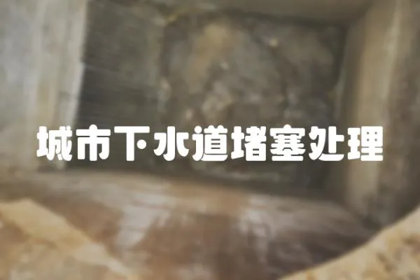 城市下水道堵塞處理