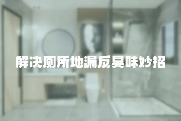 解決廁所地漏反臭味妙招