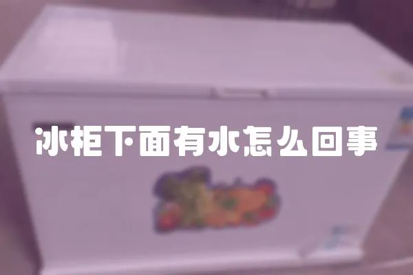 冰柜下面有水怎么回事