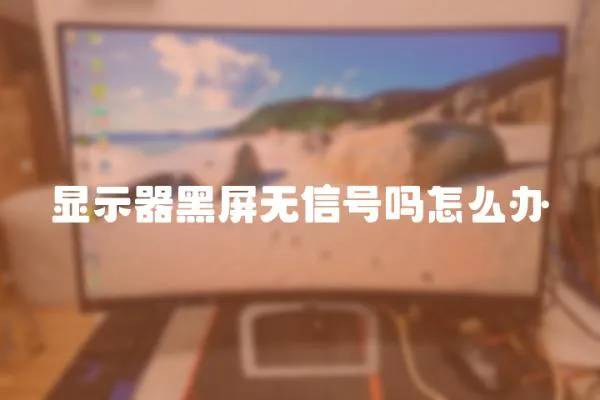 顯示器黑屏無信號(hào)嗎怎么辦