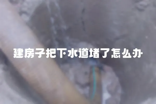 建房子把下水道堵了怎么辦