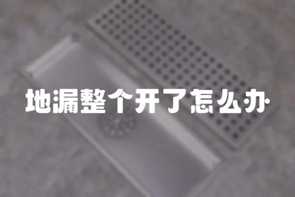 地漏整個開了怎么辦