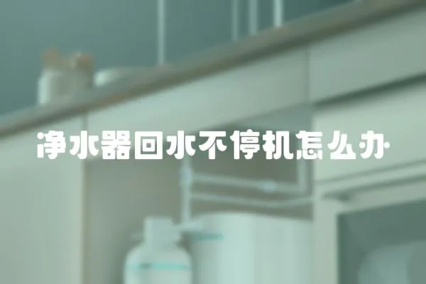 凈水器回水不停機怎么辦