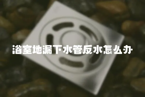 浴室地漏下水管反水怎么辦