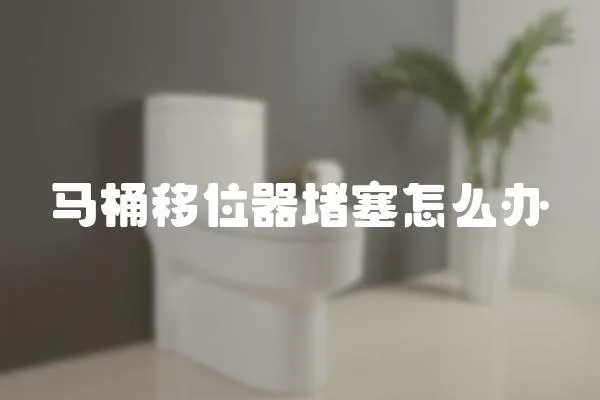 馬桶移位器堵塞怎么辦