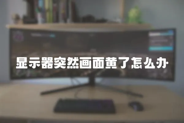 顯示器突然畫面黃了怎么辦