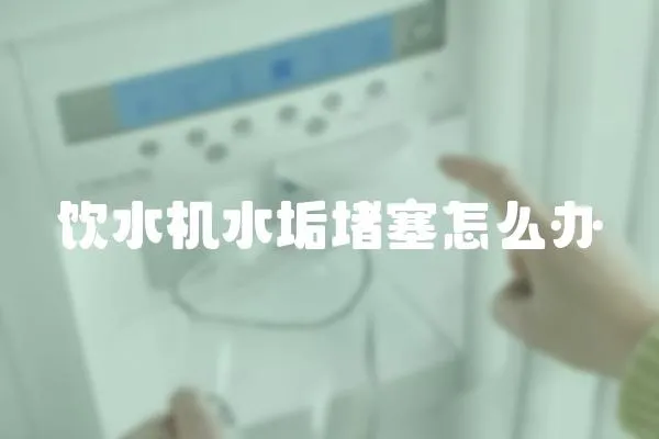 飲水機水垢堵塞怎么辦