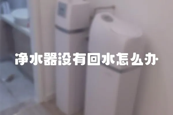 凈水器沒有回水怎么辦