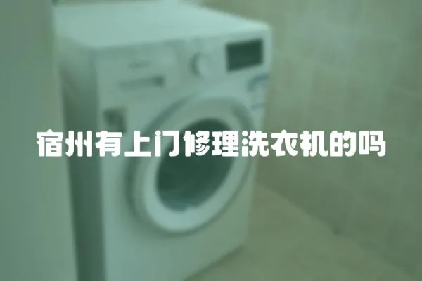 宿州有上門修理洗衣機的嗎
