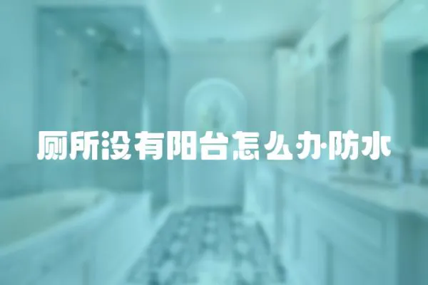 廁所沒有陽臺怎么辦防水