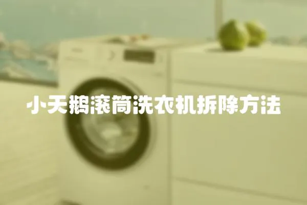 小天鵝滾筒洗衣機(jī)拆除方法