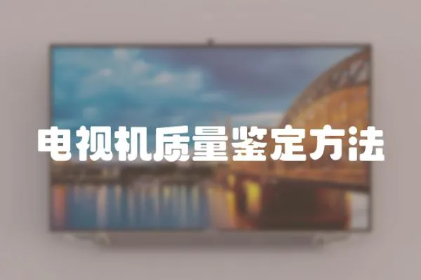 電視機質量鑒定方法