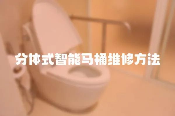 分體式智能馬桶維修方法