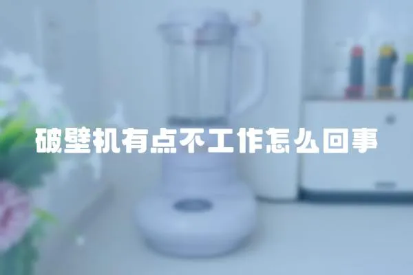 破壁機有點不工作怎么回事
