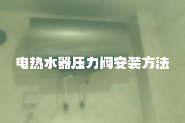 電熱水器壓力閥安裝方法