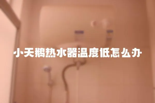 小天鵝熱水器溫度低怎么辦