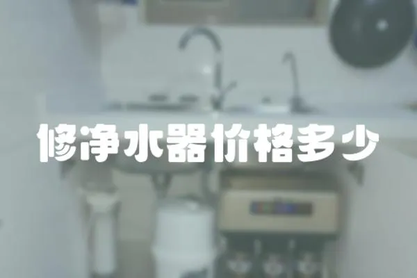 修凈水器價格多少
