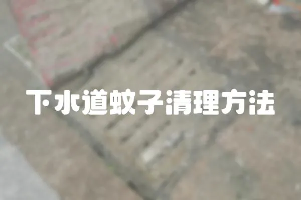 下水道蚊子清理方法
