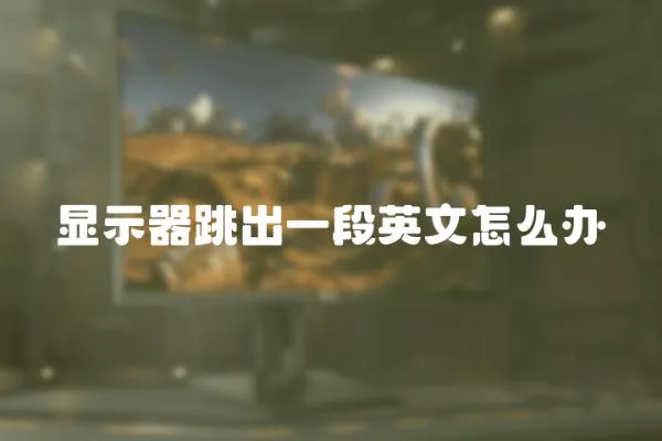 顯示器跳出一段英文怎么辦