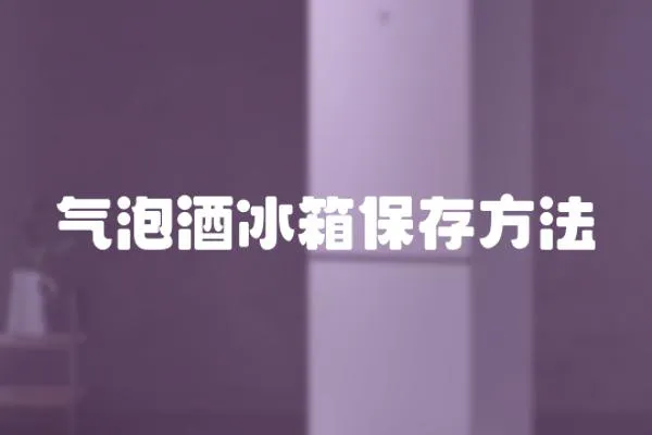 氣泡酒冰箱保存方法