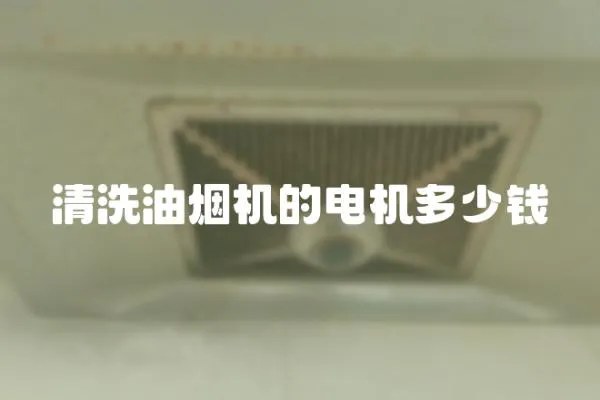 清洗油煙機(jī)的電機(jī)多少錢