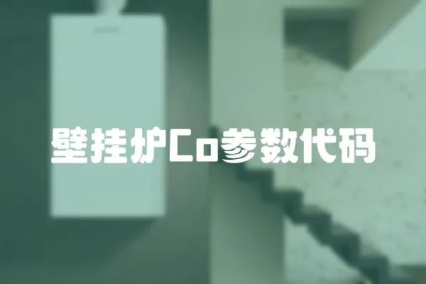 壁掛爐Co參數(shù)代碼