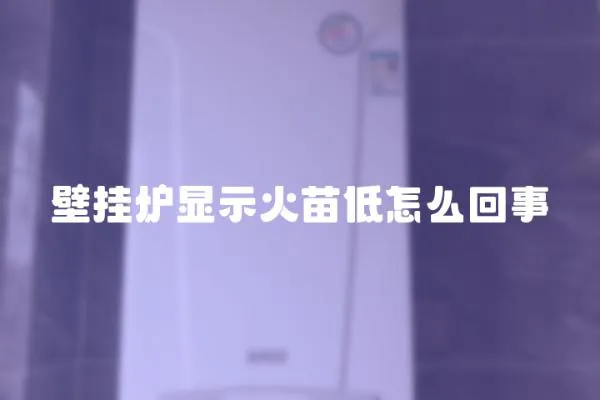 壁掛爐顯示火苗低怎么回事