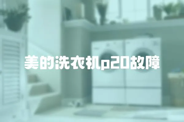 美的洗衣機p20故障