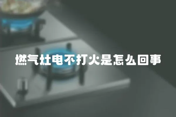 燃氣灶電不打火是怎么回事