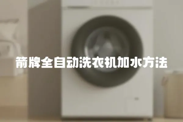 箭牌全自動洗衣機加水方法