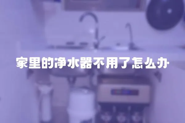 家里的凈水器不用了怎么辦