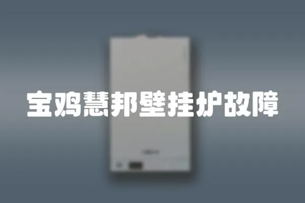 寶雞慧邦壁掛爐故障