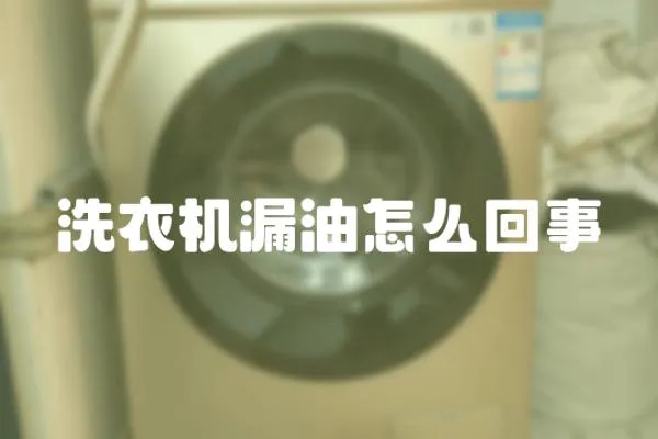洗衣機漏油怎么回事