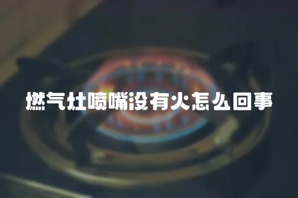 燃氣灶噴嘴沒有火怎么回事