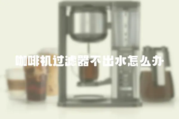 咖啡機過濾器不出水怎么辦