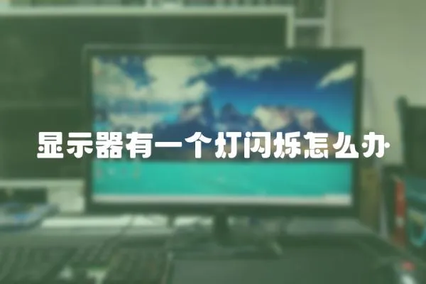 顯示器有一個燈閃爍怎么辦
