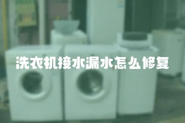 洗衣機接水漏水怎么修復
