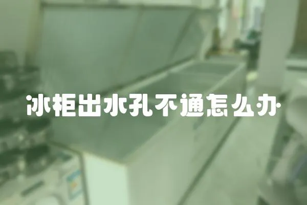 冰柜出水孔不通怎么辦