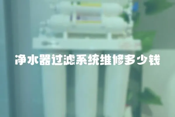 凈水器過濾系統(tǒng)維修多少錢