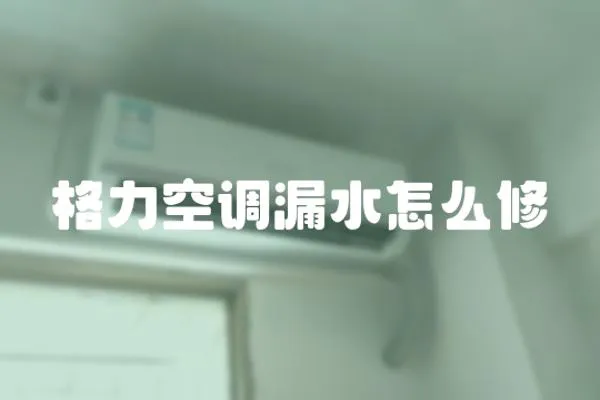 格力空調(diào)漏水怎么修