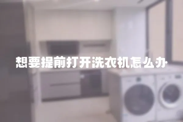 想要提前打開洗衣機怎么辦