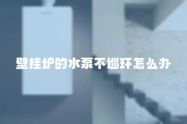 壁掛爐的水泵不巡環怎么辦