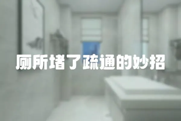 廁所堵了疏通的妙招