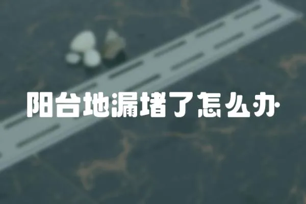 陽臺地漏堵了怎么辦