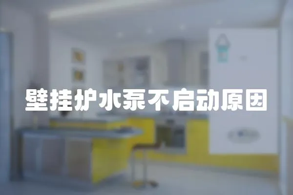 壁掛爐水泵不啟動(dòng)原因
